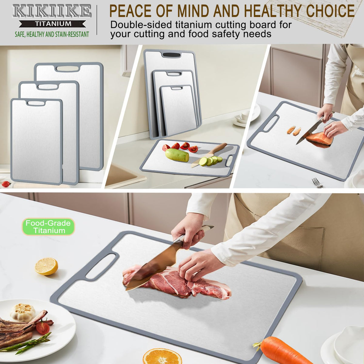 KIKIIKE easy-clean titanium surface that resists stains and makes washing simple