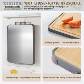 KIKIIKE titanium surface detail highlights scratch resistance for busy kitchens