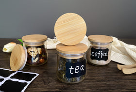 KIKINIKO Oui lids fit 5 oz jars, ideal for pantry storage and on-the-go meals.