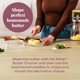 Kilner butter paddles molding butter balls shows creative shaping options.