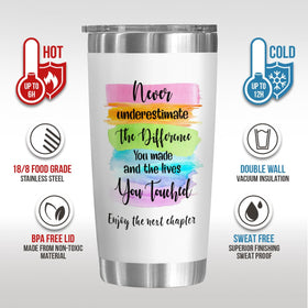 Kilyhome double-wall insulated tumbler preserves hot and cold drinks.