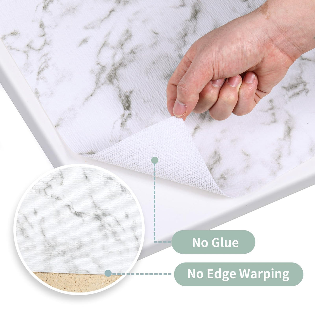 Kimhan bathroom cabinet liner resists moisture and looks premium.