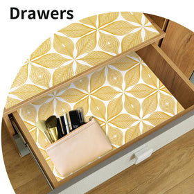 Kimhan shelf liner helps organize drawers and reduce clutter.