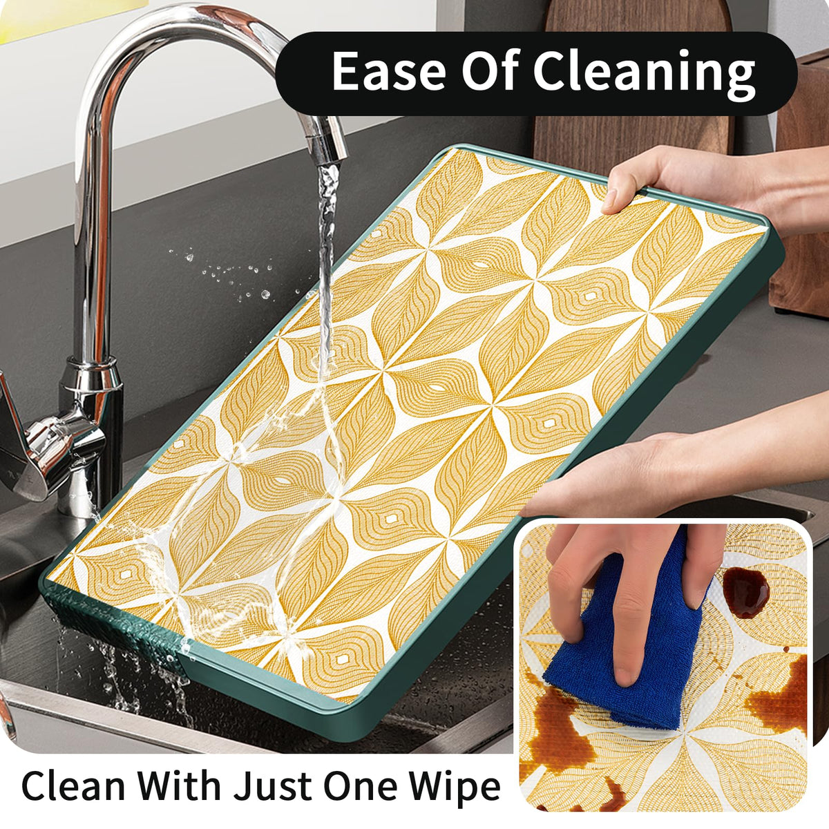 Kimhan shelf liner easy-clean surface simplifies wipe-down maintenance.