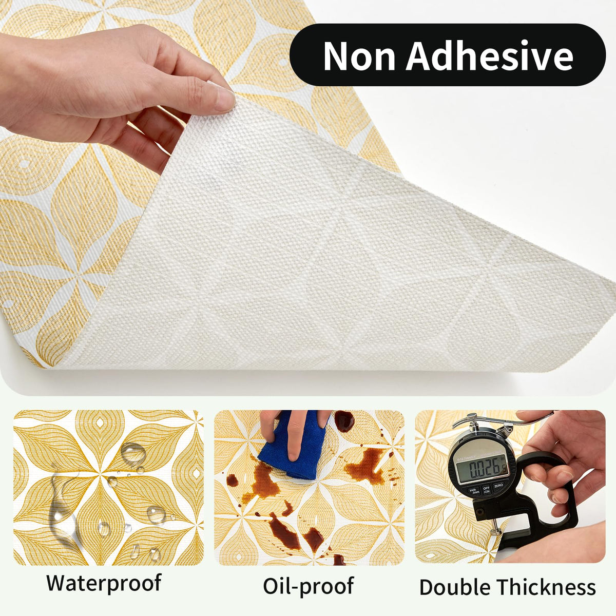 Kimhan shelf liner resists edge warping for durable, flat shelves.