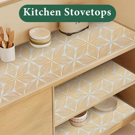 Kimhan white marble drawer liner close-up highlights stylish, easy-to-clean surface.