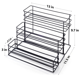 kimilus 3-tier syrup stand with black metal frame displays bottles clearly