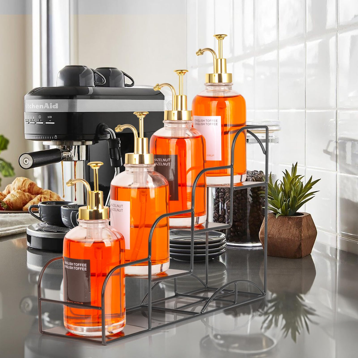 Kimilus anti-rust syrup rack offers easy cleaning and long-lasting durability.