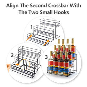 kimilus syrup bottle display stand highlights labels and reduces clutter