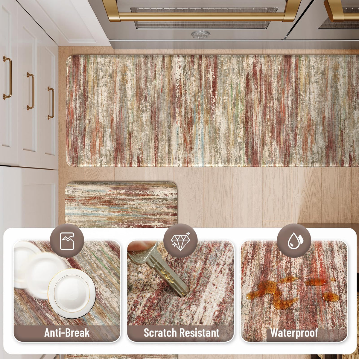 KIMODE abstract farmhouse design complements kitchen decor.