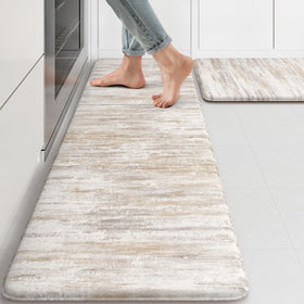 Kimode anti-fatigue kitchen mats 2pc setup offer cushioned comfort for standing at the stove
