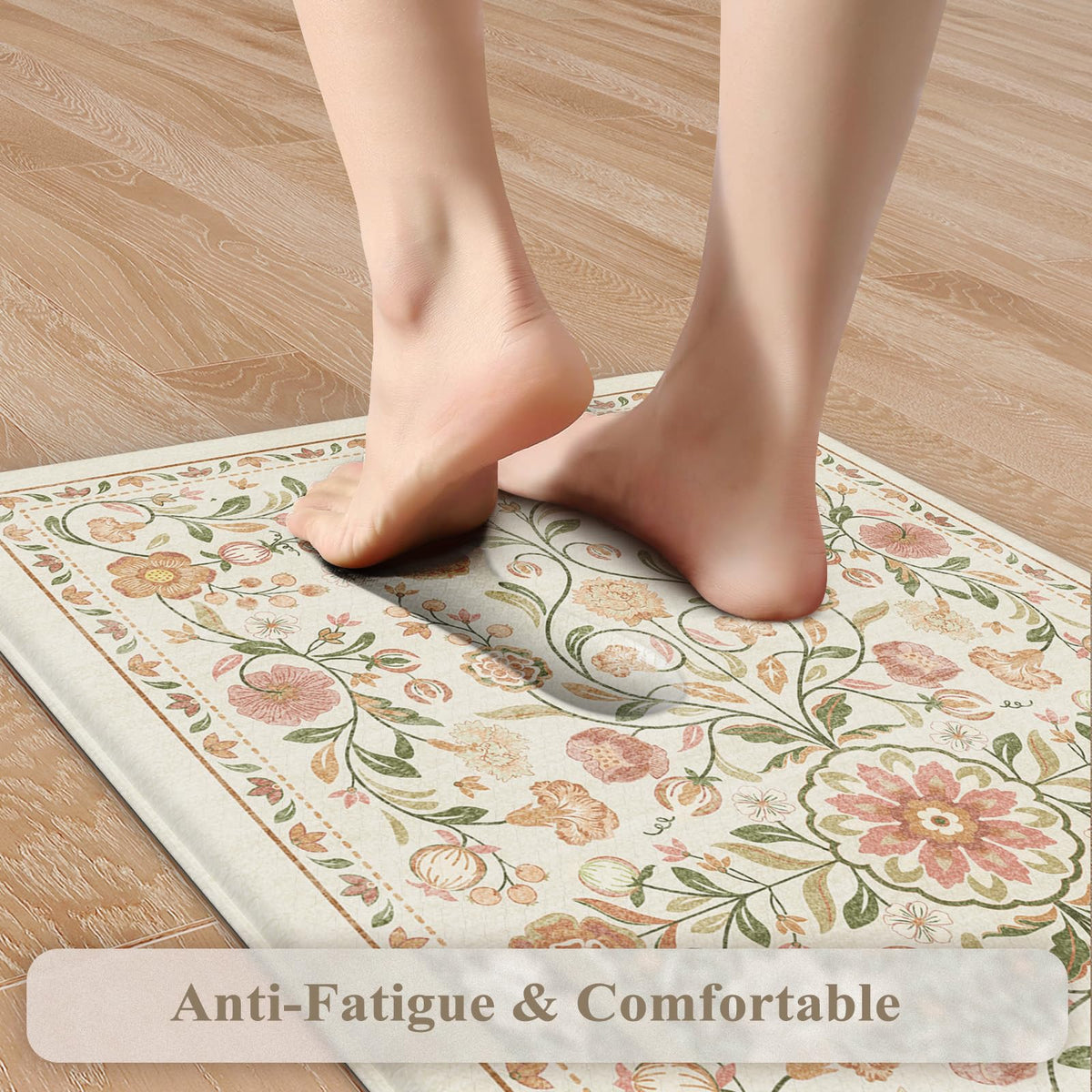 KIMODE anti-fatigue mat short rectangular kitchen mat ideal by the sink