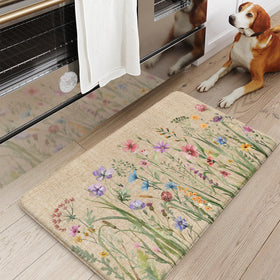 KIMODE anti-fatigue mat kitchen side view showing plush memory foam support