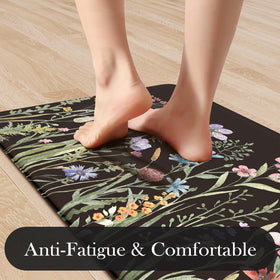 Kimode 17x29 kitchen mat front view shows compact size for small spaces