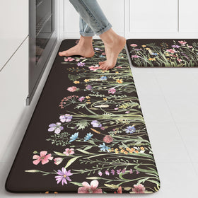 Kimode anti-fatigue kitchen mats front view offer standing comfort during meal prep