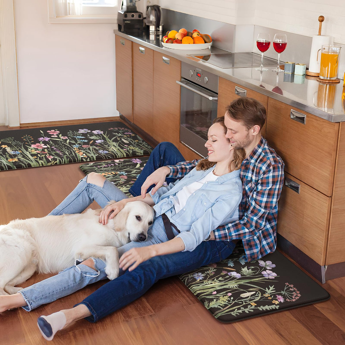 Kimode easy-clean mats wipe down quickly for busy homes