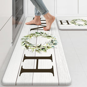 KIMODE farmhouse kitchen mat 2pc anti-fatigue cushioning for comfortable standing