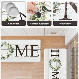 KIMODE farmhouse kitchen mat 2pc placed near kitchen sink