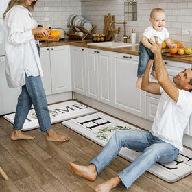 KIMODE farmhouse kitchen mat 2pc ideal for standing desk setup