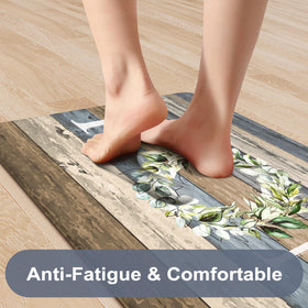 KIMODE memory foam kitchen mat highlighting comfortable anti-fatigue support.