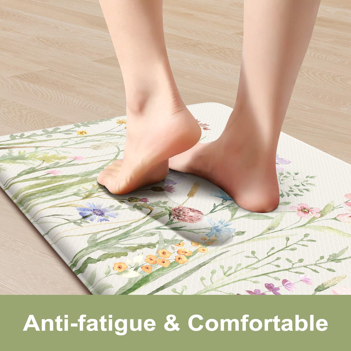 Kimode floral 2-piece rug set adds warm decor while reducing fatigue