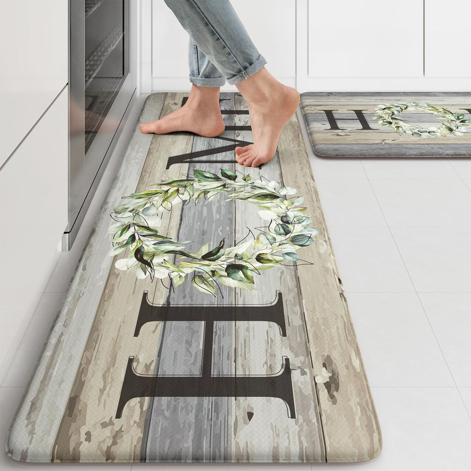 Kimode kitchen mats 2pc set overview for versatile placement in busy kitchens.