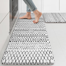 KIMODE kitchen mats in boho geometric design add style and comfort to your space.
