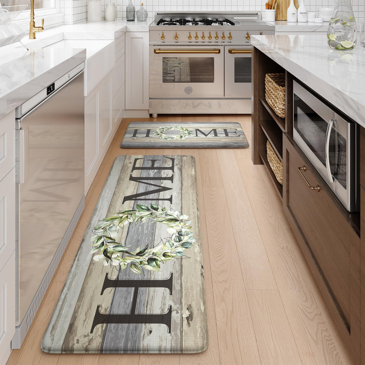 Kimode farmhouse design complements rustic or modern kitchens.
