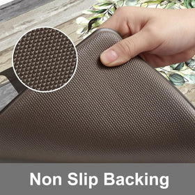 Kimode non-slip bottom keeps mats secure on different floor surfaces.