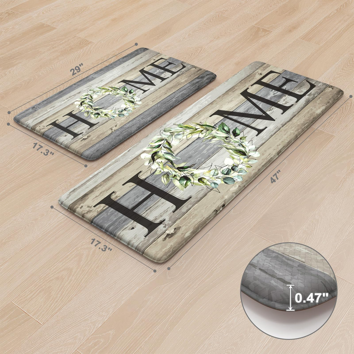 Kimode mats placed under sink demonstrating protective coverage during daily chores.