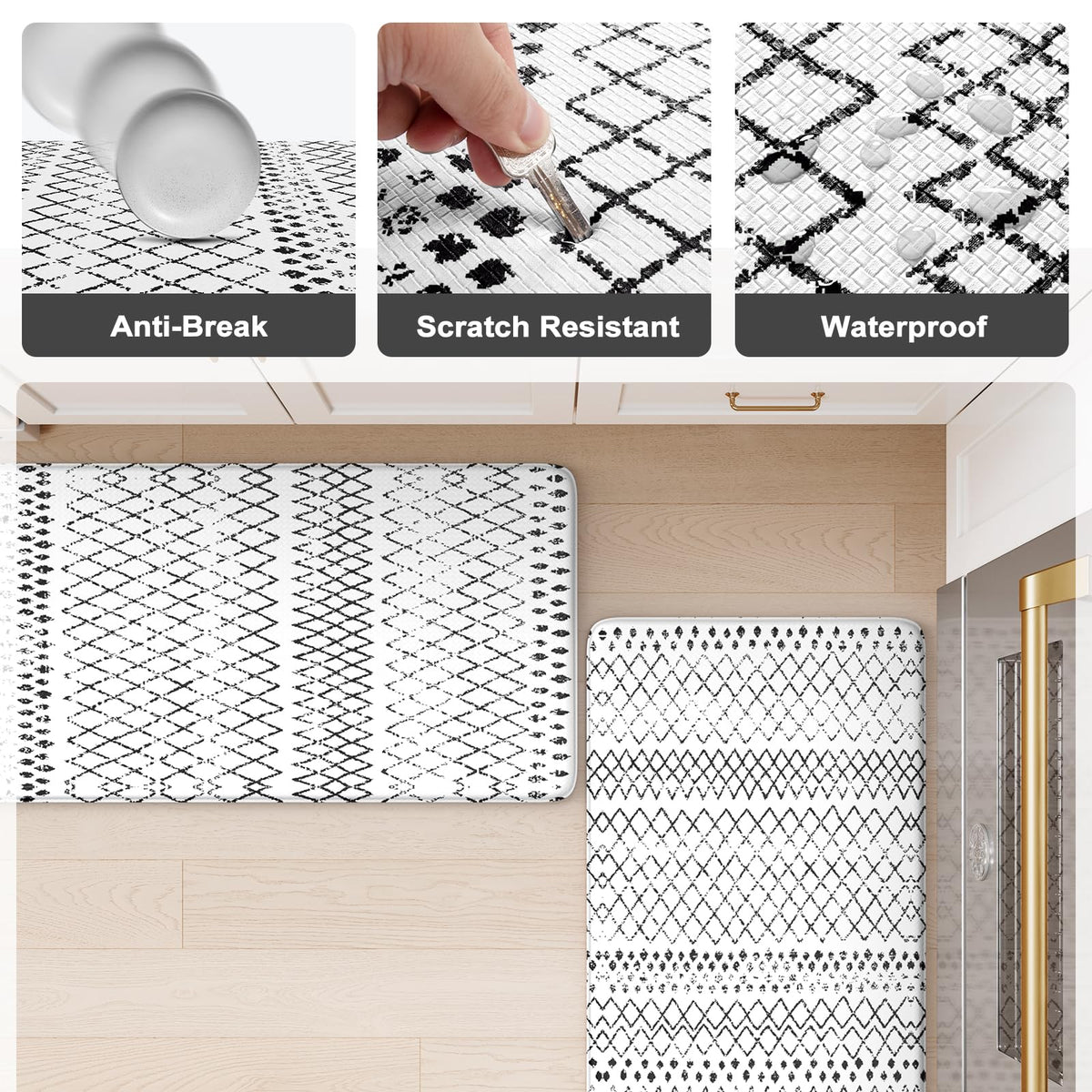 KIMODE memory foam mat enhances standing comfort at desks and counters.