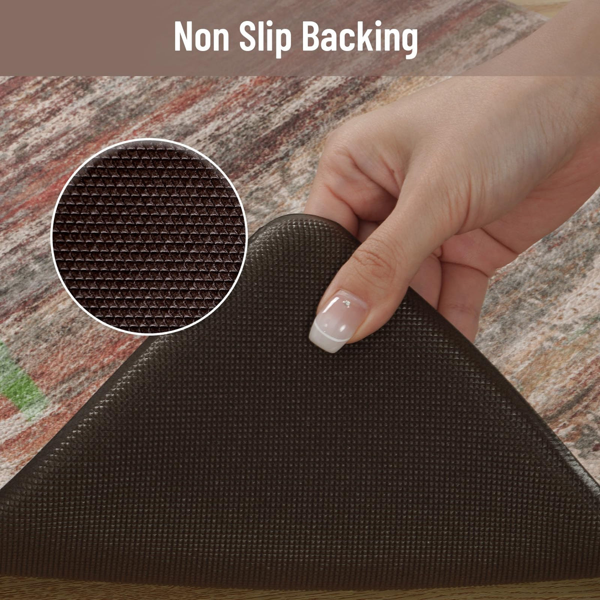 KIMODE non-slip bottom keeps mats in place on hard floors.