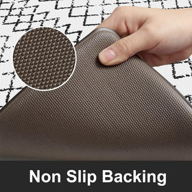 KIMODE non-slip rubber backing keeps mats stable on dry floors.