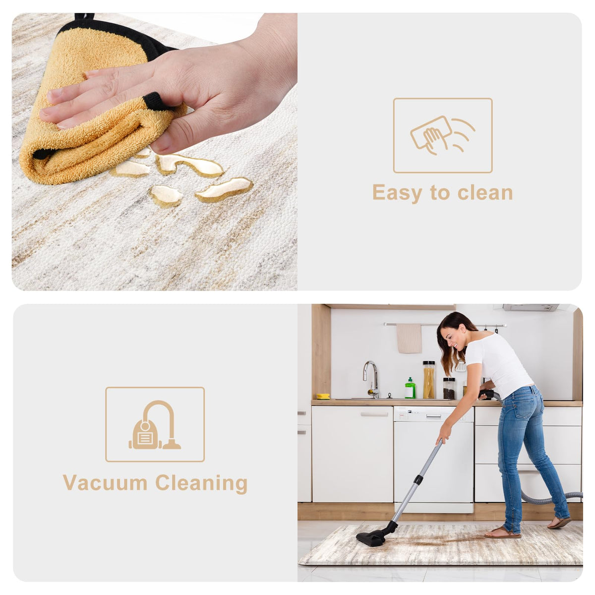 Kimode waterproof and stain-resistant mat simplifies cleanups after busy meals