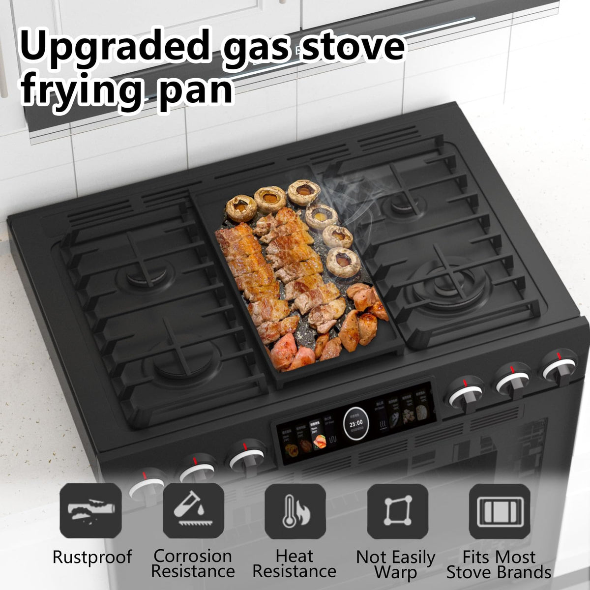 Kimsofunny large batch cooking surface supports family meals and brunches.
