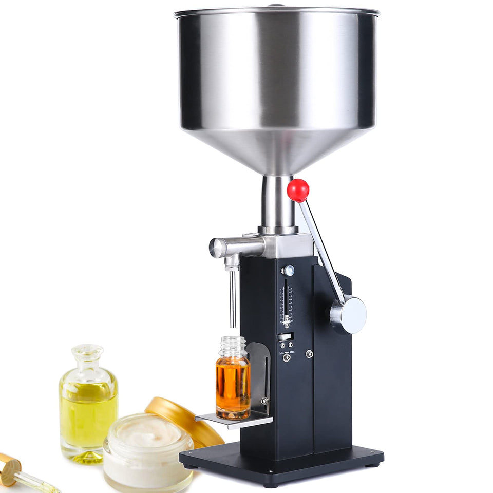 KIMTEM A03 manual filler front view with scale for precise fills