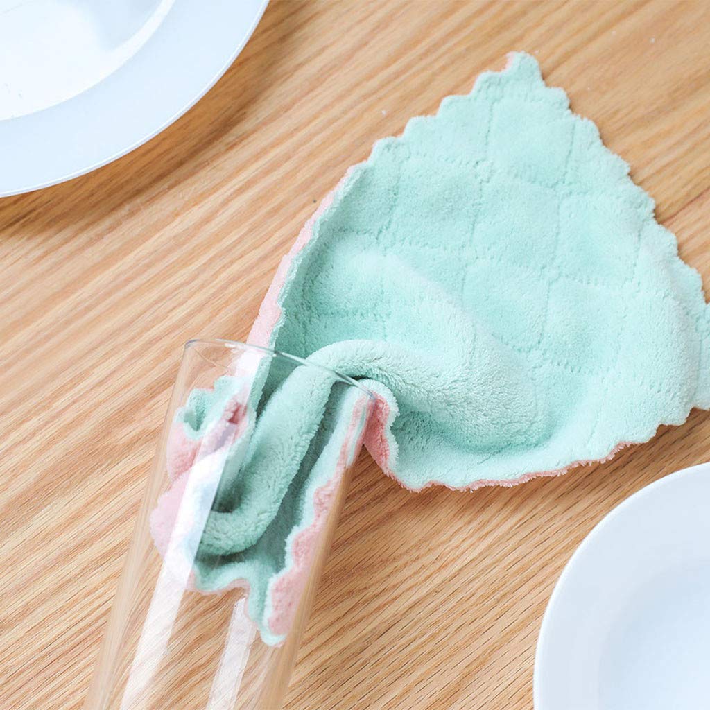 Kimteny ultra absorbent coral velvet towels quickly soak spills, keeping surfaces dry.