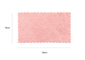 Kimteny 12-pack towels in pink-grey great for kitchen and light cleaning tasks.
