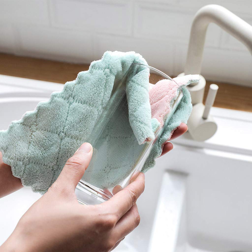 Kimteny coral velvet towels excel at drying hands and wiping surfaces.