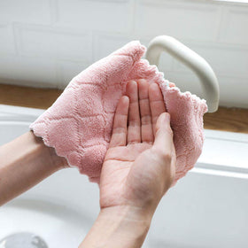 Kimteny soft non-abrasive material is gentle on hands and furniture.