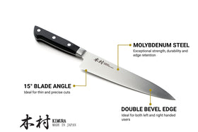 Kimura 8-inch edge-shine blade ready for everyday chopping.