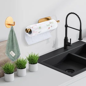 Kinbrace under-cabinet mount demonstrates clutter-free kitchen organization