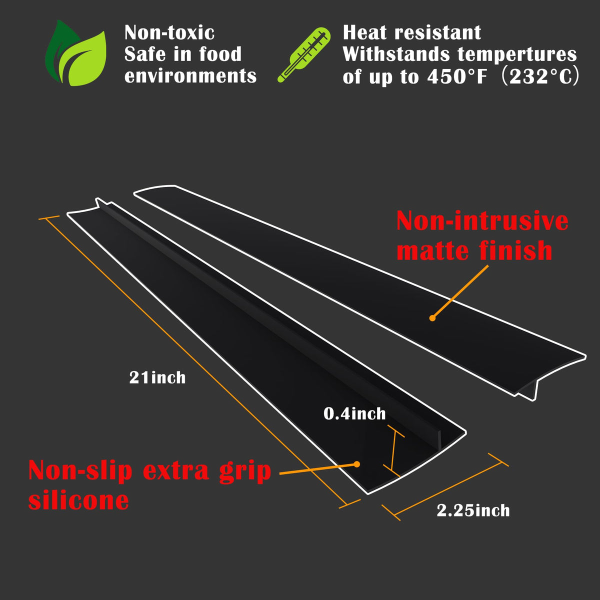 KindGa flexible gap cover cuts to fit uneven counters for a snug seal.