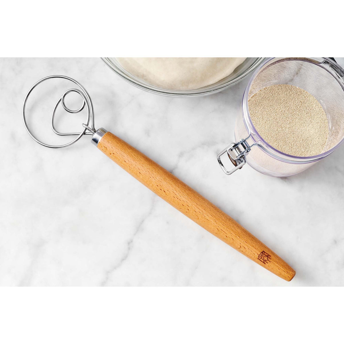 King Arthur Dough Whisk aids bread, sourdough, pizza dough, and cookies.