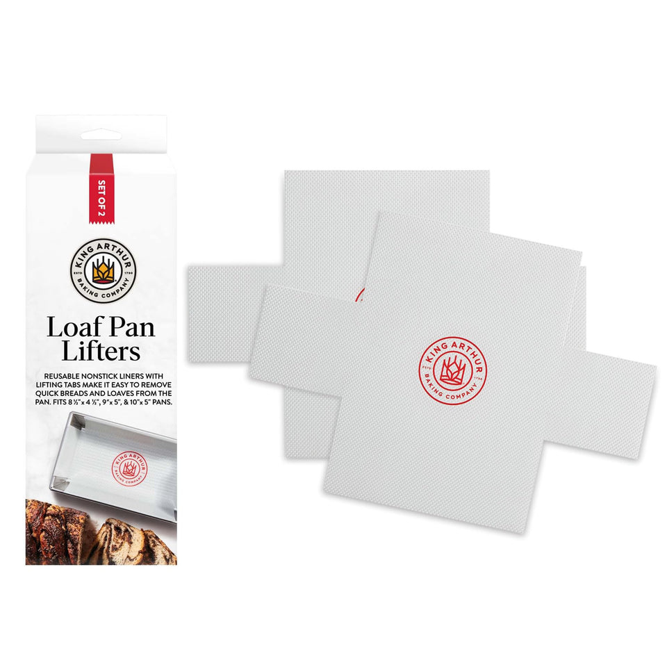 King Arthur loaf pan lifter with narrow tabs for clean release.