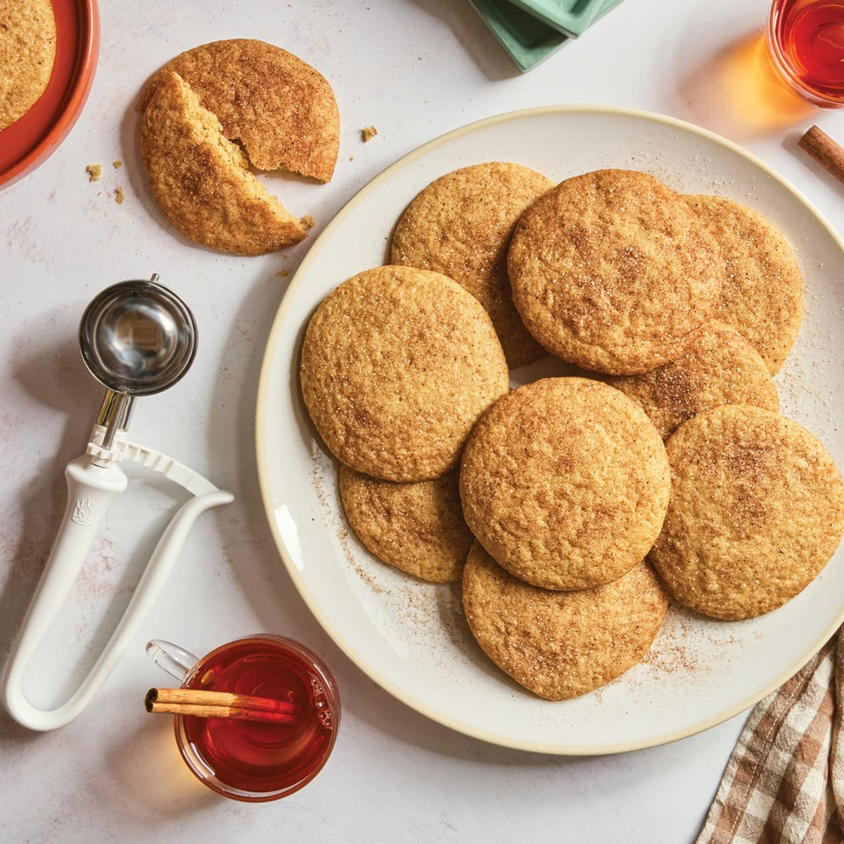 King Arthur stainless-steel scoop showcases durable construction for busy bakers.