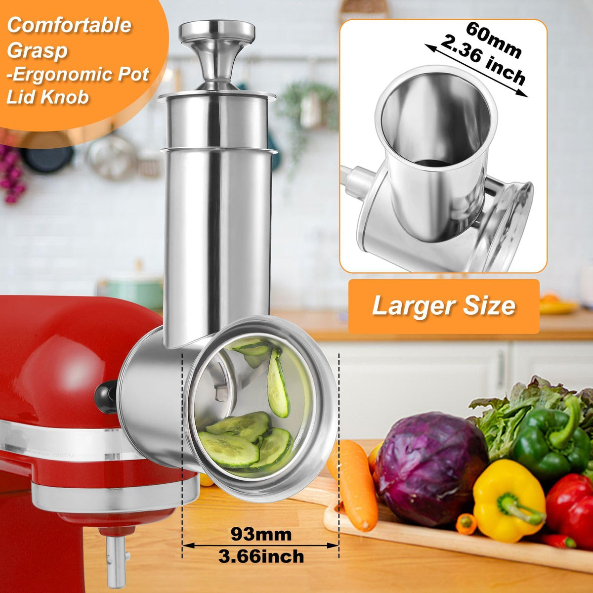 KINGEAGLE 81mm wide cutting blades enable efficient slicing.
