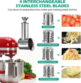 KINGEAGLE multi blade set enables slicing shredding and grating for many ingredients