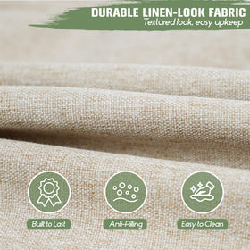 Kingphenix machine-washable cover keeps cushions looking fresh after cleaning.