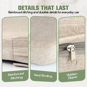 Kingphenix cushion bottom with non-slip grip protecting chair surfaces.